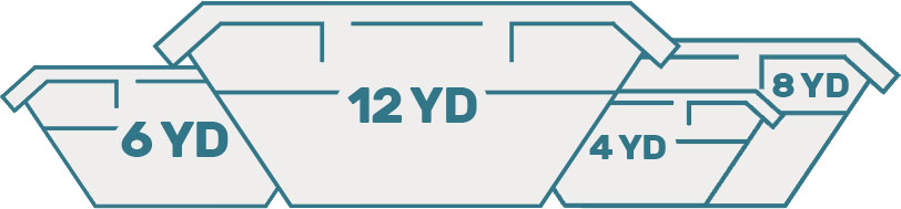 Workers handling commercial waste bins with high-visibility clothing